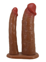 Censan Keaven 4cm Dolgulu Realistik İçi Boş Çatal Protez Strapon Belden Bağlamalı - Görsel 4