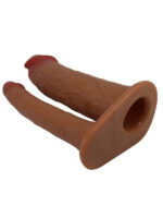 Censan Keaven 4cm Dolgulu Realistik İçi Boş Çatal Protez Strapon Belden Bağlamalı - Görsel 5