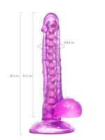 Censan Kıkırdaklı Jel Dildo Celiam, TPE, mor, 20,5 cm - Görsel 5