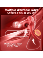 Censan Kırmızı Dudak Dil Şeklinde Şarjlı Titreşimli Penis Halkası - Görsel 5