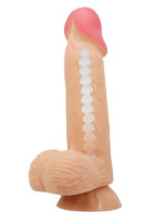 Censan Lisle 8.1 İnç Kıkırdak Yapılı Gerçek Deri Yapılı Dildo - Görsel 3