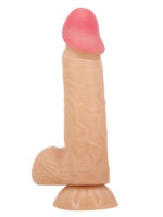 Censan Lisle 8.1 İnç Kıkırdak Yapılı Gerçek Deri Yapılı Dildo - Görsel 4