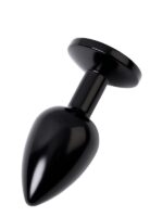 Censan Metal Anal Plug, Metal, siyah, kırmızı kristalli, 7,2 cm, Ø2,8 cm, 50 g - Görsel 2