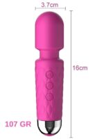 Censan Mini Wand Massager Şarjlı Vibratör - Pembe - Görsel 2