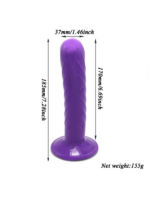 Censan Mor Double Dong Titreşimli Belden Bağlamalı Çift Taraflı Bisex Dildo Vibratör model 2 - Görsel 2
