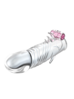 Censan New Stretchable Magic Material Titreşimli Klitoris Uyarıcılı Şeffaf Penis Kılıfı - Görsel 4