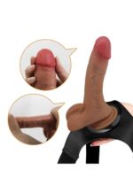 Censan Oher Fışkırtmalı & Titreşimli Belden Bağlamalı Dildo Vibratör - Görsel 4