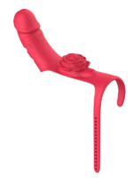 Censan Parmak takılabilir fiziksel dildo + Gül Titreşimli 2&#39;si 1 arada yeni tasarım parmak vibratörü - Görsel 3