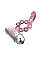 Censan Plasure Tongue Titreşimli Klitoris Uyarıcılı Şeffaf Penis Kılıfı - Görsel 3