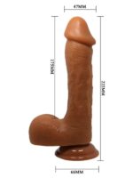 Censan Realistik Vantuzlu Melez Dildo Penis - Görsel 5