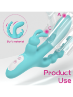 Censan S-Hande 3'ü 1 Arada Tavşan Vibratör – Mavi - Görsel 2