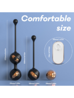 Censan S-Hande Gem Şarjlı Ağırlıklı Güçlü Titreşimli Vajina Kas Geliştirici Kegel Egzersiz Vajinal Topları - Görsel 3