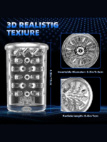 Censan Şarjlı İleri Geri ve Dönmeli 15 Modlu Titreşimli Emişli Otomatik Vajina - Görsel 2