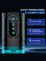 Censan Şarjlı İleri Geri ve Dönmeli 15 Modlu Titreşimli Emişli Otomatik Vajina - Görsel 3