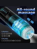 Censan Şarjlı İleri Geri ve Dönmeli 15 Modlu Titreşimli Emişli Otomatik Vajina - Görsel 4