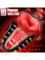 Censan Şarjlı Isıtmalı ve Titreşimli Silikon Dudak Girişli Otomatik Oral Mastürbatör - Görsel 5