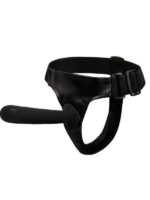 Censan Siyah Double Dong Titreşimli Belden Bağlamalı Çift Taraflı Bisex Dildo Vibratör - Görsel 4