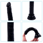 Censan Siyah Renk Gerçekçi 15CM Anal Dildo - Görsel 4