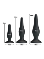 Censan Siyah Silikon Anal Tıkaç Set - Görsel 5