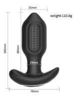Censan Sledgehammer Swing – Telefon Kontrollü Titreşimli Anal Plug (Siyah) - Görsel 2