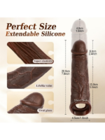 Censan Telefon Kontrollü Melez Renkte Titreşimli Penis Kılıfı - Görsel 2