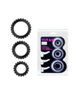 Censan Titan 3&apos;lü Siyah Esnek Penis Halkası Seti - Görsel 4