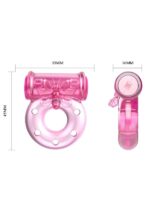 Censan Titreşimli Penis Halkası Pink Lovers - Görsel 4