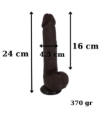 Censan Ultra Gerçekçi 24 Cm Brown Melez Kıkırdaklı Dildo - Görsel 2