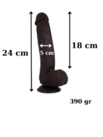 Censan Ultra Gerçekçi 24 Cm Model2 Brown Melez Kıkırdaklı Dildo - Görsel 2