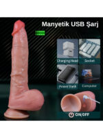 Censan Ultra Realistik Isıtma İleri Geri ve Dönme Fonksiyonlu Gerçekçi Melez Vibratör - Görsel 4