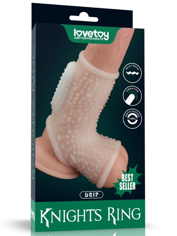 censan-vibrating-drip-knights-ring-with-scrotum-sleeve-beyaz-1115276-1-3 Censan Vibrating Drip Knights Ring with Scrotum Sleeve (Beyaz) - Görsel 1