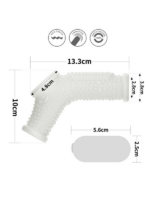 Censan Vibrating Drip Knights Ring with Scrotum Sleeve (Beyaz) - Görsel 5