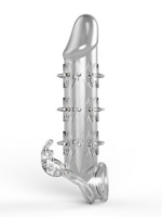 Censan Wolf Warrior Crystal Şeffaf Dokulu Penis Kılıfı – Esnek TPE Malzeme, Gerçekçi His, 13.8 cm - Görsel 2