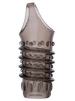 Censan XLover Penis Extender Kılıfı TPE Siyah Şeffaf 7.5 cm - Görsel 2