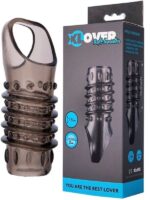 Censan XLover Penis Extender Kılıfı TPE Siyah Şeffaf 7.5 cm - Görsel 4
