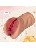 Censan Yeni Nesil Gerçekçi Çift Girişli Anal Vajinal Melez Mastürbatör - Görsel 3