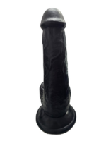 Gerçekçi Testisli Siyah Dildo 19 cm - Görsel 4