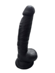 Gerçekçi Testisli Siyah Dildo 20 cm