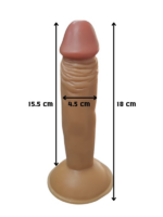 Gerçekçi Testissiz Melez Dildo 18 cm - Görsel 2