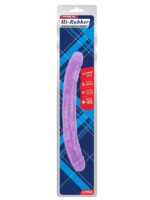 Hi-Rubber Şeffaf Jel Çift Taraflı Dildo - 32.5cm Mor - Görsel 2