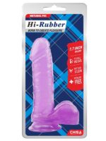 Hi-Rubber Şeffaf Jel Dildo - 19.5cm Mor - Görsel 2