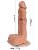 Hill İleri Geri Hareketli Şarjlı Titreşimli Gerçekçi Dildo 21 cm - Görsel 2