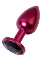 Metal Anal Tıkaç, Metal, kırmızı, siyah kristalli, 7,2 cm, Ø2,8 cm, 50 g