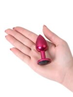 Metal Anal Tıkaç, Metal, kırmızı, siyah kristalli, 7,2 cm, Ø2,8 cm, 50 g - Görsel 3