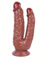 Noctis 19cm Kahverengi Çiftli Dildo No:76