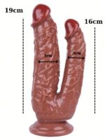 Noctis 19cm Kahverengi Çiftli Dildo No:76 - Görsel 3