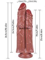 Noctis 26,5cm Kahverengi Çiftli Dildo No:111 - Görsel 5