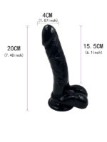 Noctis Siyah 19,2 cm Realistik Dildo No:184 - Görsel 5