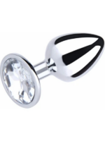 Paslanmaz Çelik Anal Plug Tıkaç Beyaz Taşlı - Görsel 5