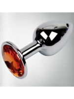 Paslanmaz Çelik Anal Plug Tıkaç Kırmızı Taşlı - Görsel 5